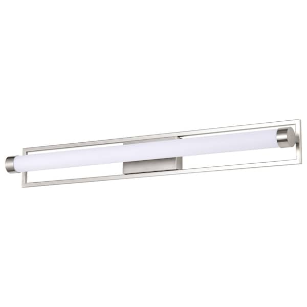 Nuvo Canal Large Vanity LED Brushed Nickel White Acrylic Lens 62/1543 - main